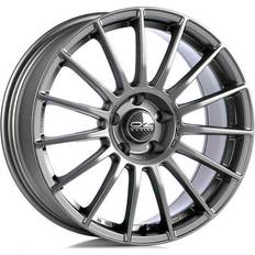 OZ Superturismo LM Matt Gun Metal Silver Lettering 8x18 5/114.3 ET45 B75