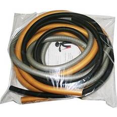 Gold Resistance Bands Cando 10-5689 Latex-Free Exercise Tubing Pep Pack, Difficult, Black/Silver/Gold