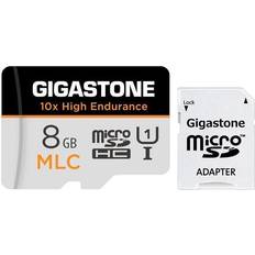 Sd kort 8gb Gigastone [MLC 10x hög uthållighet] 8 GB MLC Micro SD-kort, Full HD-videoinspelning, säkerhetskamera, instrumentkamera, övervakningskamera, 80 MB/s, U1 C10