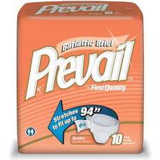 Prevail Adult Incontinence Brief Bariatric Tab Closure Disposable Heavy Absorbency White Count