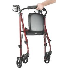 Medline Guardian Ultralight Rollator, 6" Wheels, Burgundy