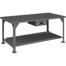 DIY Accessories Durham Stationary Workbench: Rolled Edge, Fixed Legs Part #DWB-3672-177-95