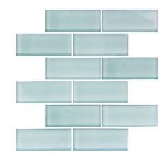 Wallpapers RoomMates TIL4964FLT Aqua Seaglass Subway Peel and Stick Sticktile Blue