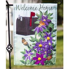 Economico Ornamenti da giardino Evergreen Clematis Mailbox Garden Linen Flag