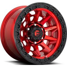 20" - Red Car Rims Fuel Off-Road Covert D695 Wheel, 17x9 with 6 on 135 Bolt Pattern