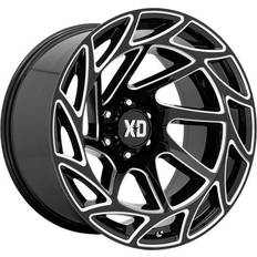 19" - 5/112 Car Rims XD Series Milled Gloss Black XD860 Onslaught Wheel XD86021287344N