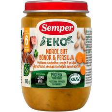 Semper Babymad & Tilskud Semper EKO Mos Med Gulerod, Bøf, Bønner & Persille