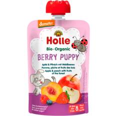 Barato Alimentos para Bebés Holle Berry Puppy Manzana Melocotón Fruta del Bosque 100g