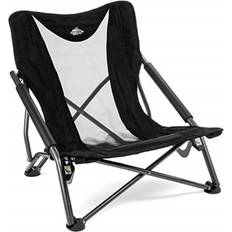 Cascade Mountain Tech Cascade Mountain Tech Camping Chair Low Profile Folding Chair for Camping, Beach, Picnic, Barbeques, Sporting Event with Carry Bag Black