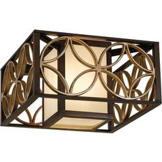 Bronzo Illuminazioni FEISS Remy 2 Light Flush - Heritage Bronze / Parissiene Gold Lampada a Sospensione