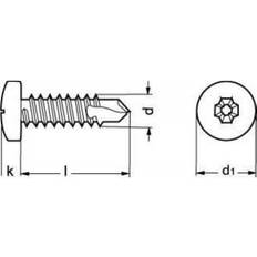 Lemvigh-Müller 4,2X25 DIN 7504-N FZB panhoved pladeskrue 1000stk
