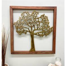 Bronze Photo Frames Geko Gold Tree Of Life In Wooden Photo Frame