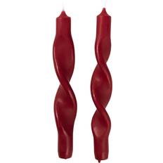 Red Candles Broste Copenhagen Twist 23 Candle