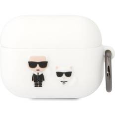 Høretelefoner Karl Lagerfeld AirPods Pro Cover 3D Logo Hvid