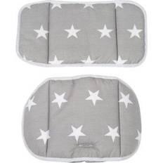 Roba Cura del Bambino Roba Cuscino per seggiolone 2 pezzi Little Stars grigio