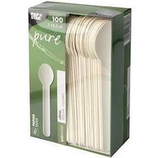 Papstar Cuchara desechable Pure 15.5 cm (Lg) blanco 1000 pz. Paquete