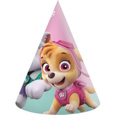 Pink Dyre- & Figurballoner Procos Partyhatte Paw Patrol Skye & Everest 6-pak