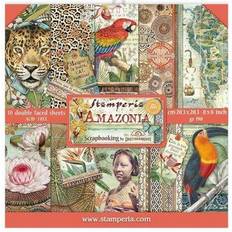 Gråa Akvarellpapper Paper Pad Stamperia Amazonia 8x8 Tum