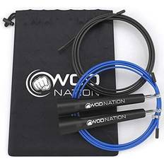 Fitness Jumping Rope WOD Nation Speed Jump Rope Blazing Fast Jumping Ropes Endurance Workout forCrossfit, Boxing, MMA, Martial Arts or Just Staying Fit Adjustable for Men, Women and Children