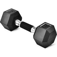 Yes4All 10 lbs Hex Rubber Grip Dumbbell Weight Set Single