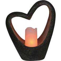 Näve Heart solcell Brun Bordlampe