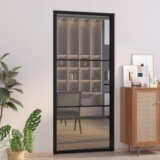 200 cm Interior Doors vidaXL 93x201.5 Black ESG Interior Door (x200cm)