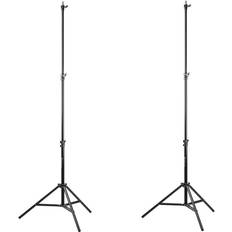 LED Soportes de Luz y Fondo Flashpoint 2x Pro Air-Cushioned Heavy-Duty Light Stand (Black, 7.2'