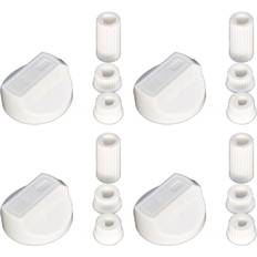 Ufixt 4 X Creda Universal Cooker/Oven/Grill Control Knob And Adaptors White