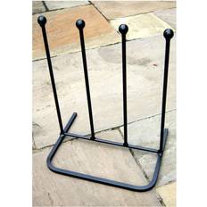 Anclajes al Suelo y Zapatas de Columna Poppy Forge 2 Pair Rack. Steel black wellie