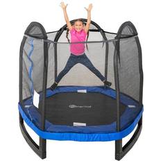 Blue Trampolines Hexagonal Kids Trampoline with Safety Enclosure Net