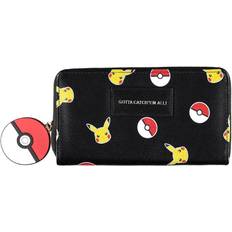 Pikachu pung Pokémon Pika & Pokeball All-Over Print Zip Around Purse Wallet