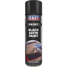 Black Paint Sealey SCS028S Satin Paint 500ml Black