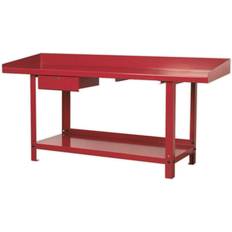 Loops 2m x 0.65m Steel Workbench & Lockable Draw Bottom Shelf Storage Work Station