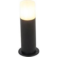 QAZQA LED-belysning Bordlamper QAZQA Stående Udendørslampe Sort Med Opal Skærm 30 cm Bordlampe