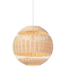 Rattan lamper QAZQA Rattan Pendel ∅ 40cm