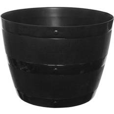 Whitefurze Plant Pot With Saucers BLACK 50cm Garden Flower