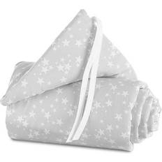 Gris Cunas de Noche Babybay Nest Piqué Boxspring XXL perlegrå stjerner