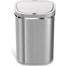 Cleaning Equipment & Cleaning Agents Rectangular Motion Sensor Trash Can, 21.1 Gallon - Silver