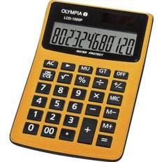 Calculatrices Olympia LCD 1000P Calculatrice de bureau orange Ecran: 12 solaire, à pile(s) (l x H x P) 106 x 40 x 158 mm