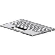 Tastatur baggrundsbelyst HP L19195-A41, Kabinetbase + tastatur, Belgisk, Baggrundsbelyst tastatur, Pavilion