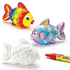 Baker Ross Baker Ross AF376 Polystyrene Fish, Perfect for Children to Paint and Decorate to Make 3D Designs, Ideal for Home, Schools and Craft Group Projects (Pa