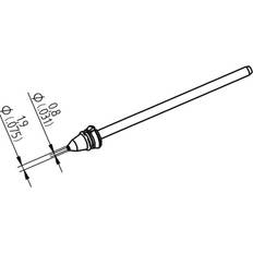 Samengeperste lucht Lassen Ersa 0742ED0819H/SB Desoldeerpunt 79.25 mm