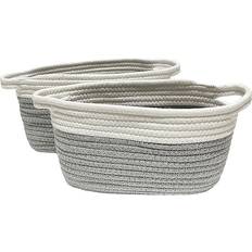 Storage Levtex Baby Rope Storage Baskets In Grey/white