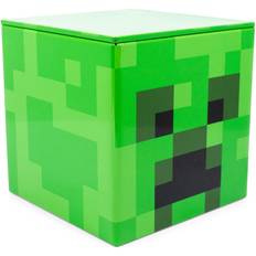 Minecraft Creeper 4-Inch Tin Storage Box Cube Organizer Lid