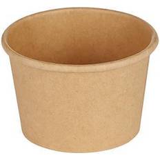 Brun Plastikkrus Bæger, 90ml, Ø62/46x50mm, pap, brun