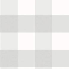 Brewster Home Fashions Amos Gingham Wallpaper, Grey