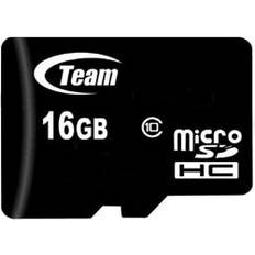 Tarjetas de memoria TeamGroup Team 16GB microSDHC UHS-I/U1 Class 10 Memory Card with Adapter, Speed Up to 80MB/s (TUSDH16GUHS03)