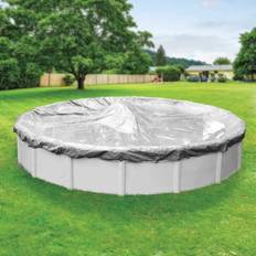 Pool Mate Advanced Waterproof Extra-Strength 15 ft. Round Silver Winter Cover
