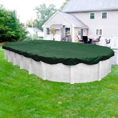 Pool Mate 12 Year Extra Heavy-Duty Forest Green Oval Winter Cover 15 x 21 ft