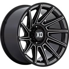 KMC XD Milled Gloss Black 20X10 8/180 ET18 CB124.2